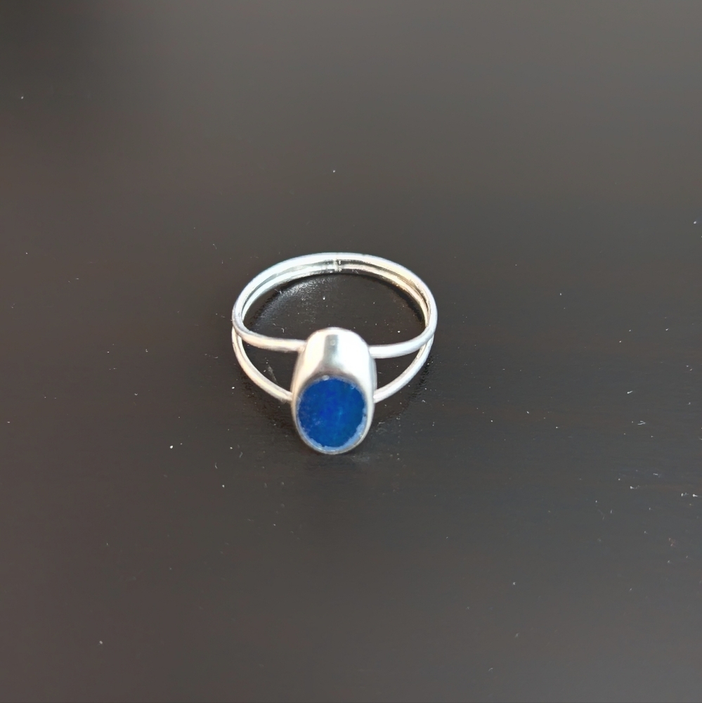 Vintage Natural Stone Sterling Silver Ring